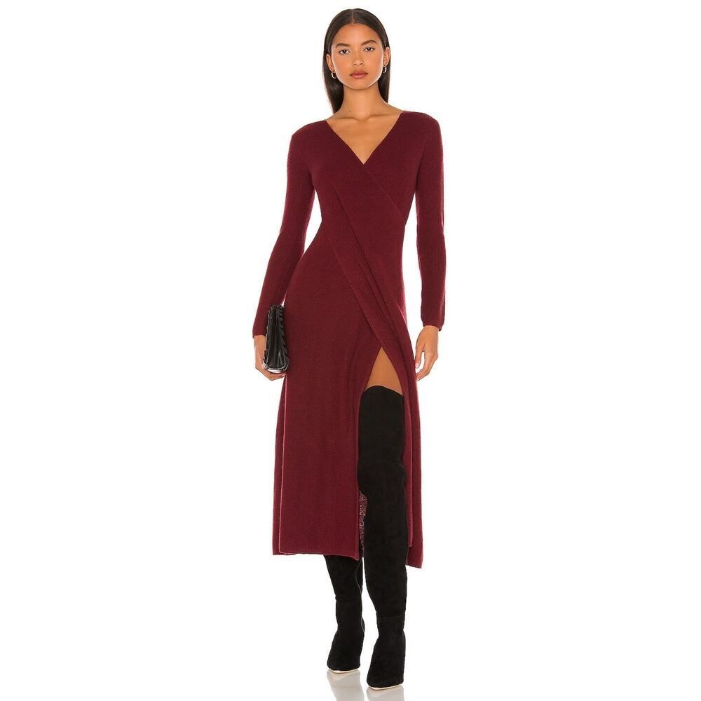Cult Gaia Lissie wool blend sweater Dress in Chili Melange Small